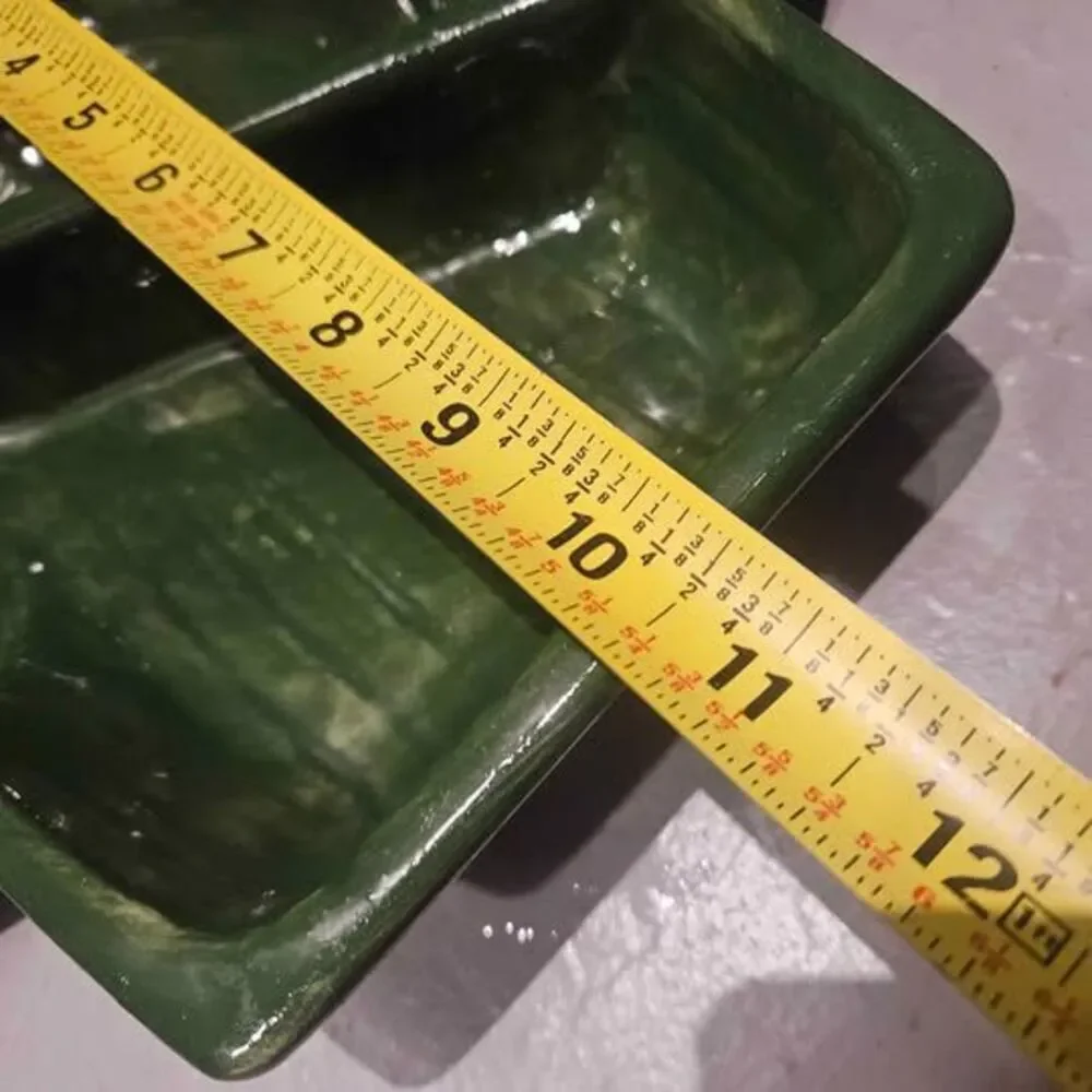 Ceramic Green Cactus Chip and Dip Tray 10/5